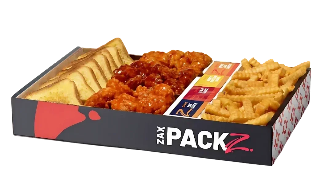Zaxbys Family Meals & Deals Menu 2025 5 Zaxbys Boneless Wings Zax Packz With Tater Chips