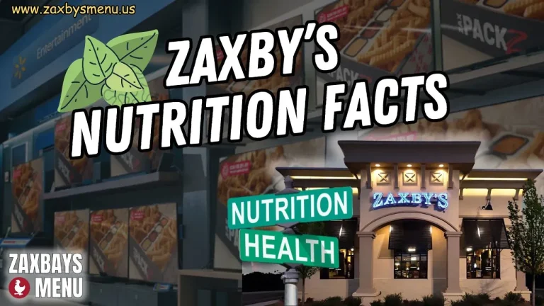 Zaxbys Nutrition Menu Featured image
