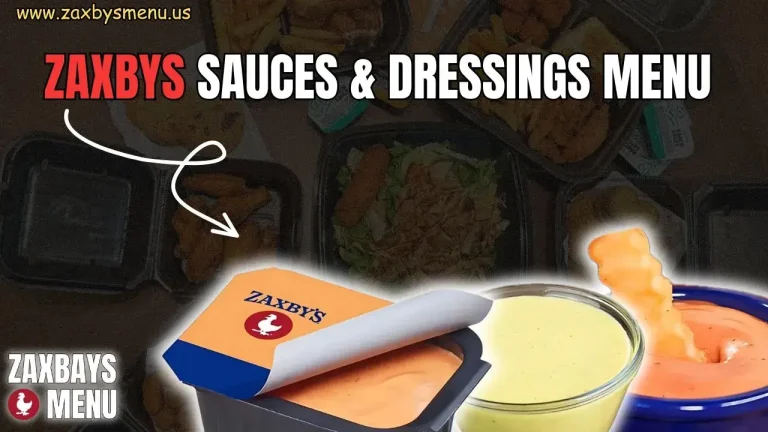 Zaxbys Sauces & Dressings Menu Featured image