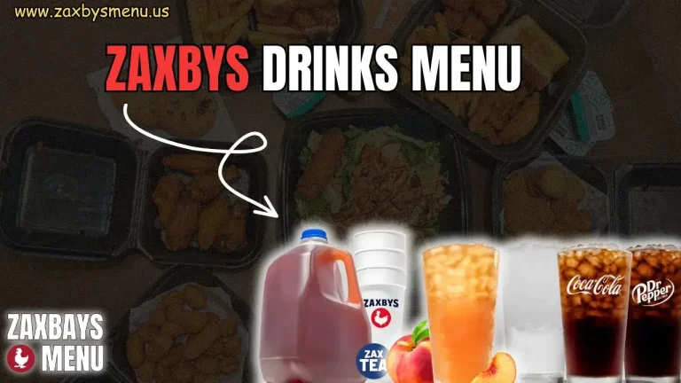 Zaxbys Drinks Menu Featured image