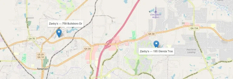 All Zaxbys Newnan GA Locations In USA