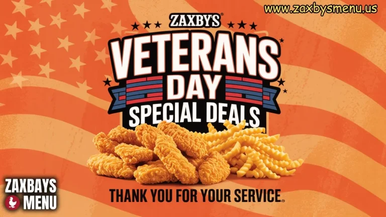 Zaxbys Veterans Day Deals and discounts